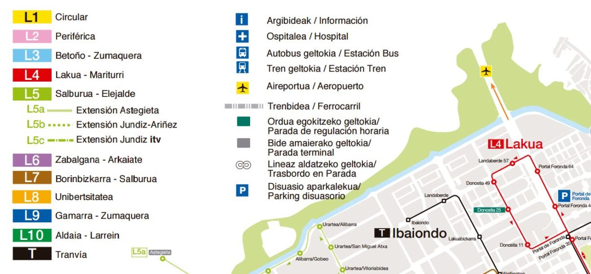 Líneas y horarios de Tuvisa y tranvía en Vitoria