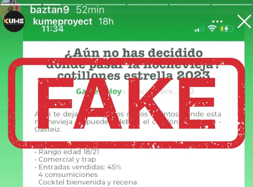 Gasteiz Hoy denuncia el uso ilícito de su imagen para promocionar un  cotillón